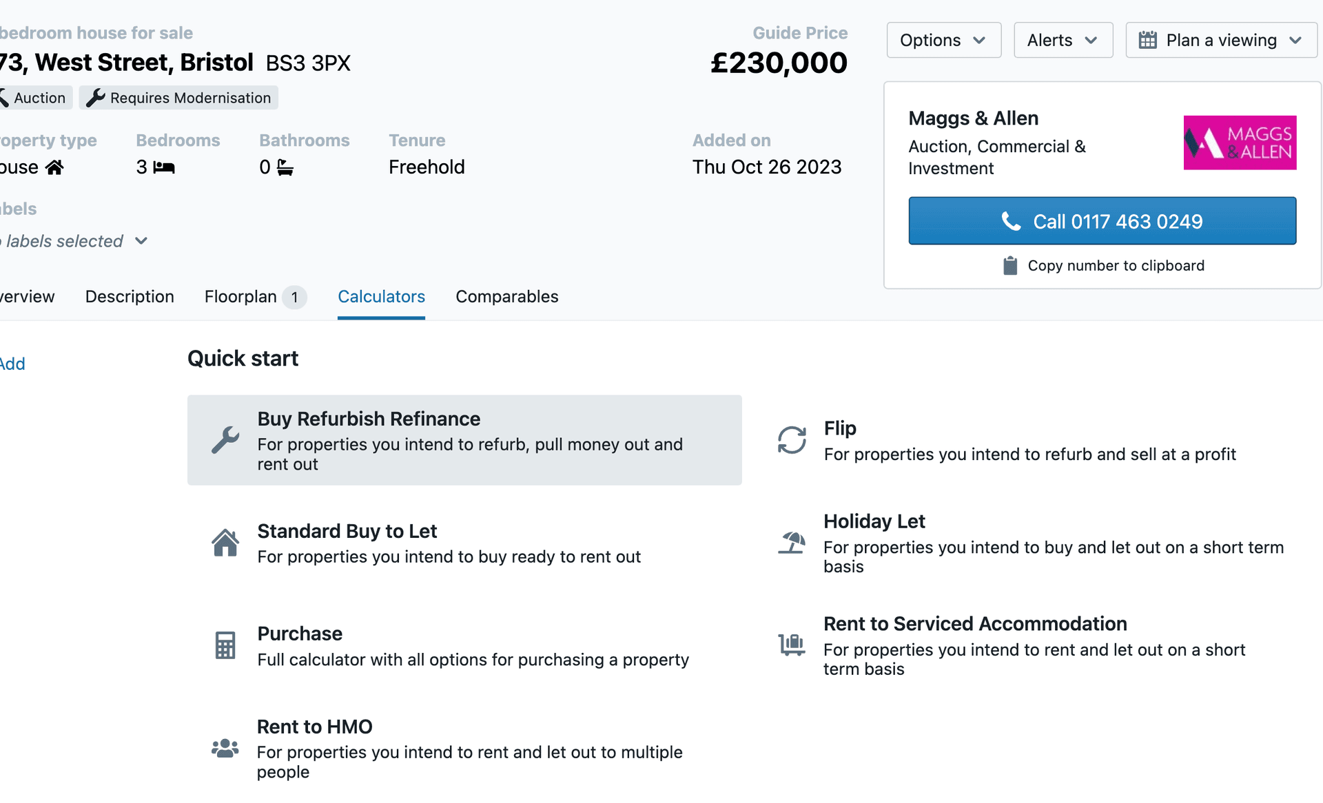 Calculator templates screenshot