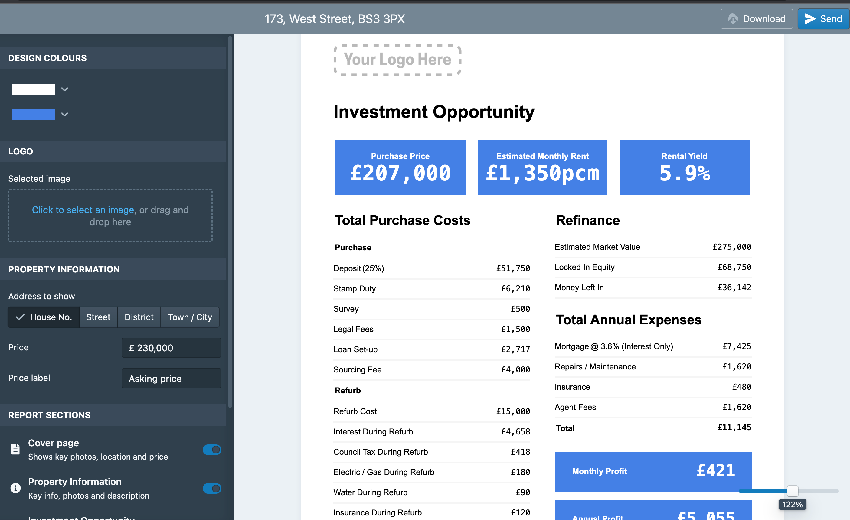 Investment calculator uk discount