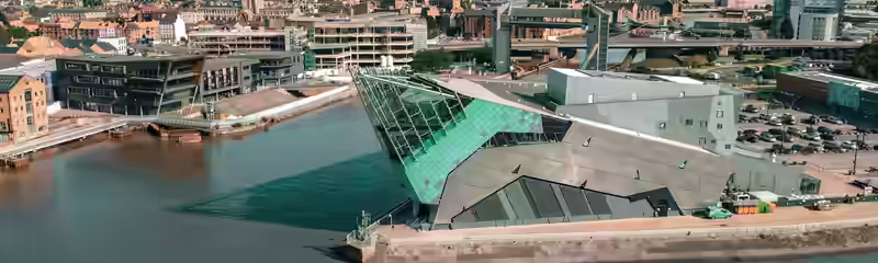 The Deep on the Humber in Hull, from above
