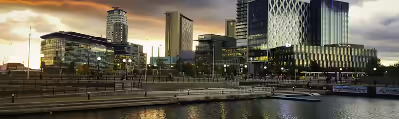 MediaCityUK across the water at Salford Quays