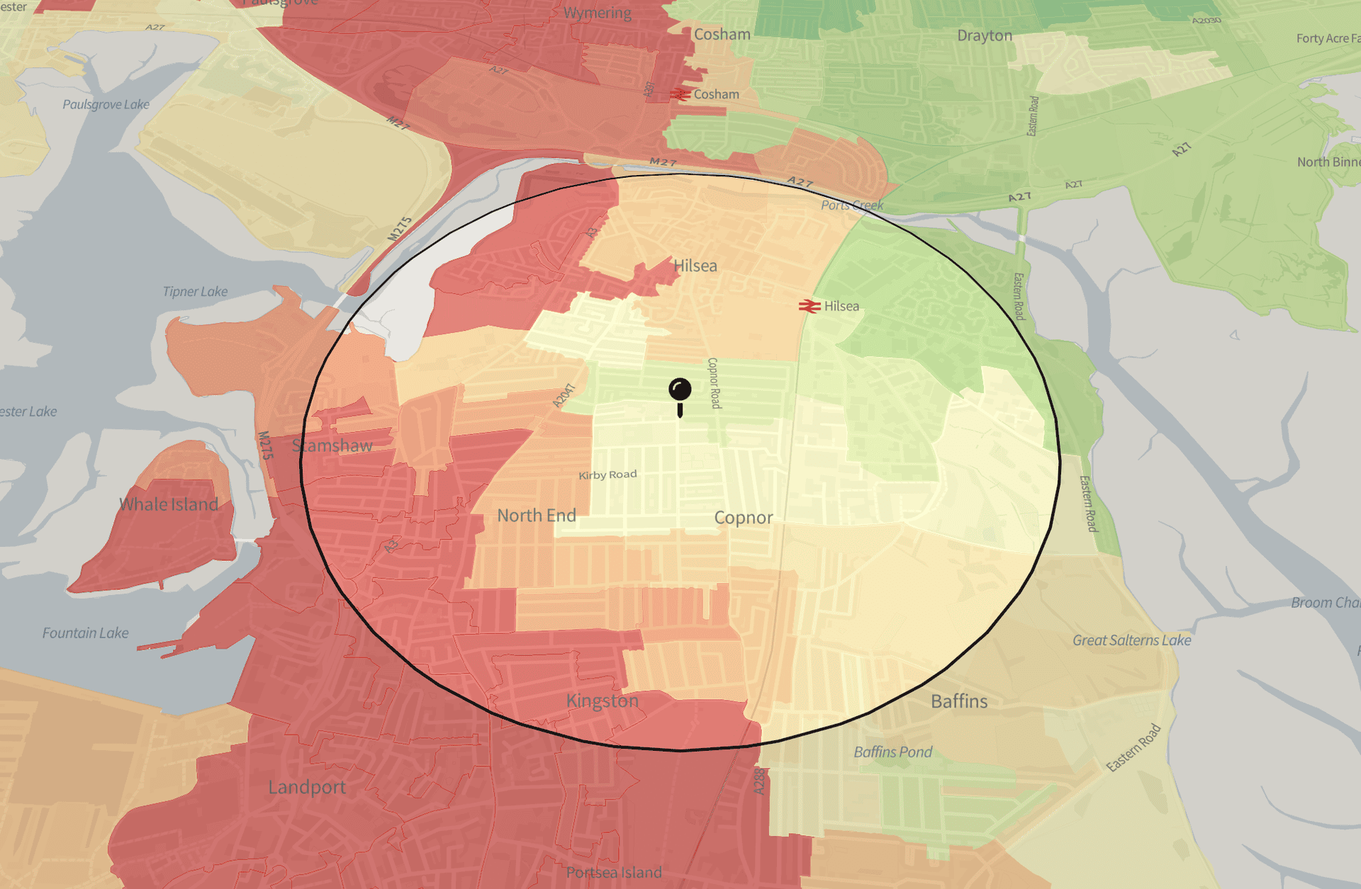 Deprivation map screenshot