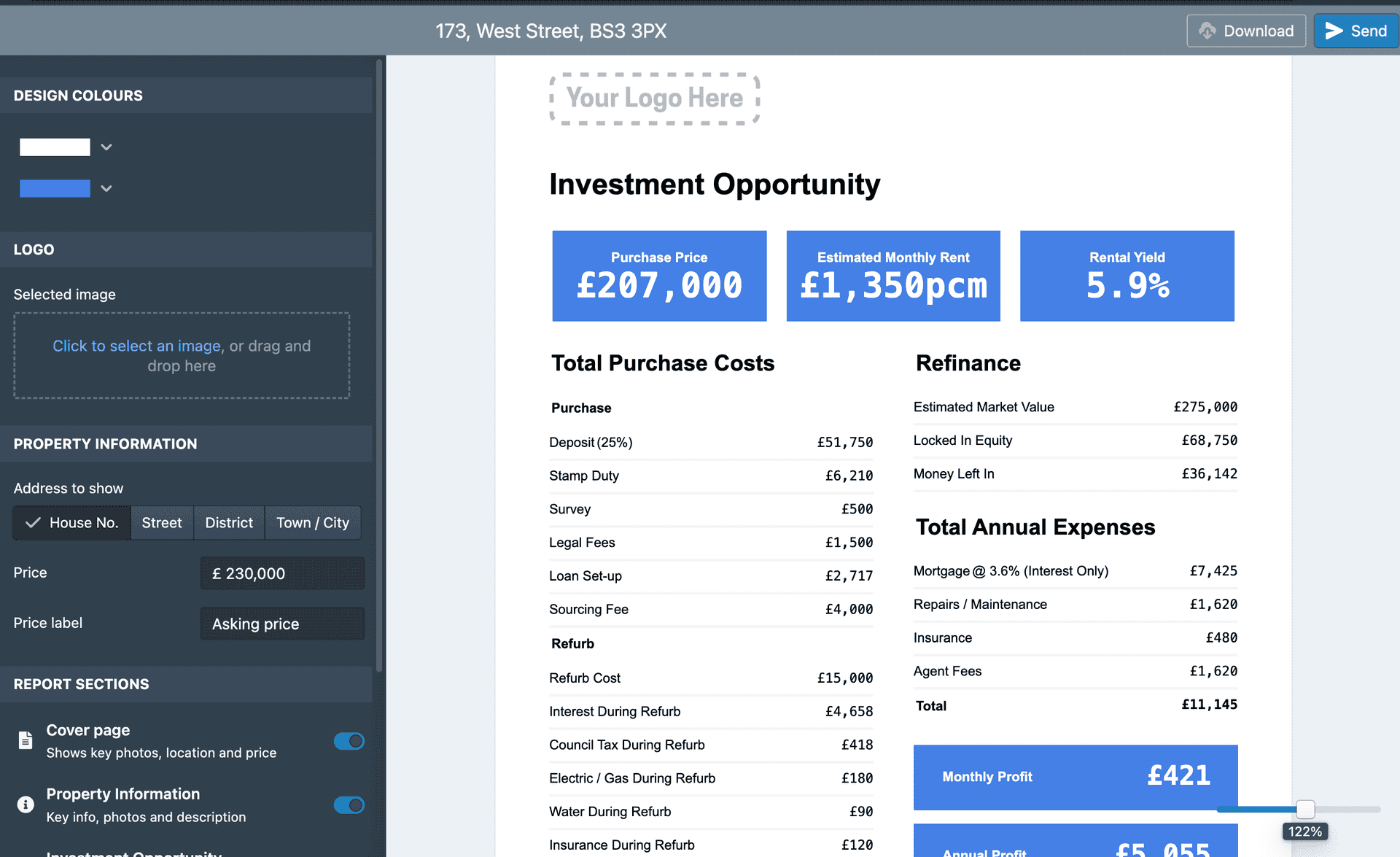 BRR Calculator in PDF brochure